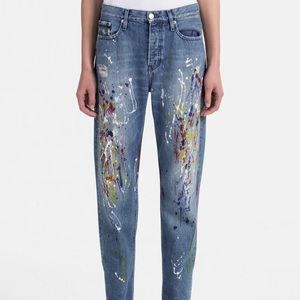 Women Calvin Klein Paint Splatter Jean 32